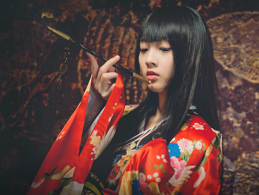 Japanese Girl Kimono Dress Smoking 3840x2160 U Beautiful Japanese Girl Hd Wallpaper Pxfuel