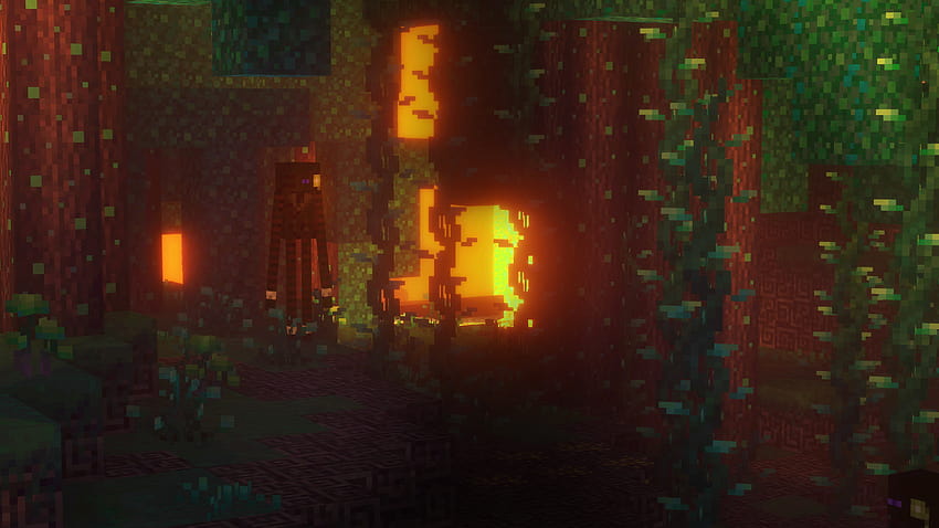 Minecraft Aesthetic, foresta deformata di Minecraft Sfondo HD