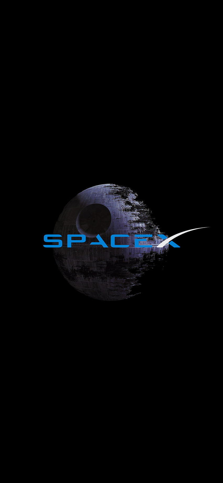 SPACEX ESTRELLA DE LA MUERTE AMOLED, logotipo de spacex fondo de pantalla del teléfono