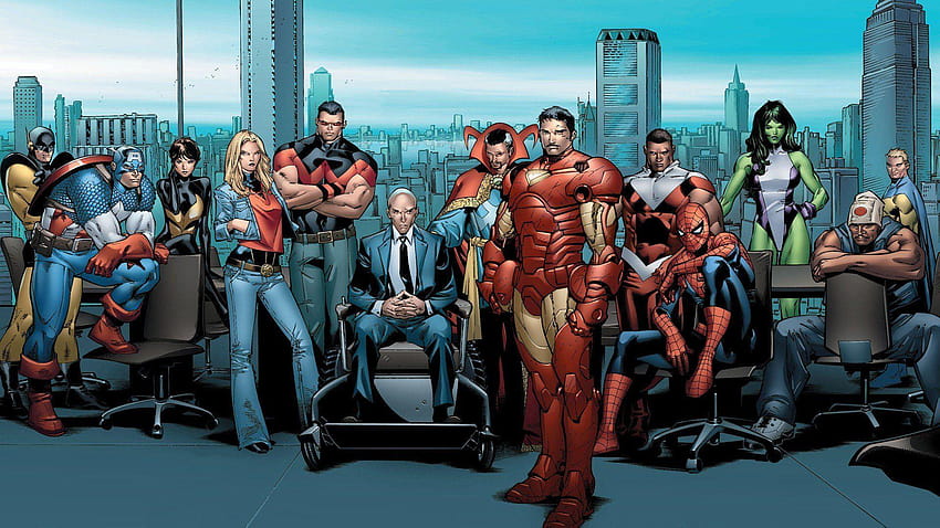 Artwork Avengers Captain America Carol Danvers Charles Xavier Comics, marvel falcon HD wallpaper