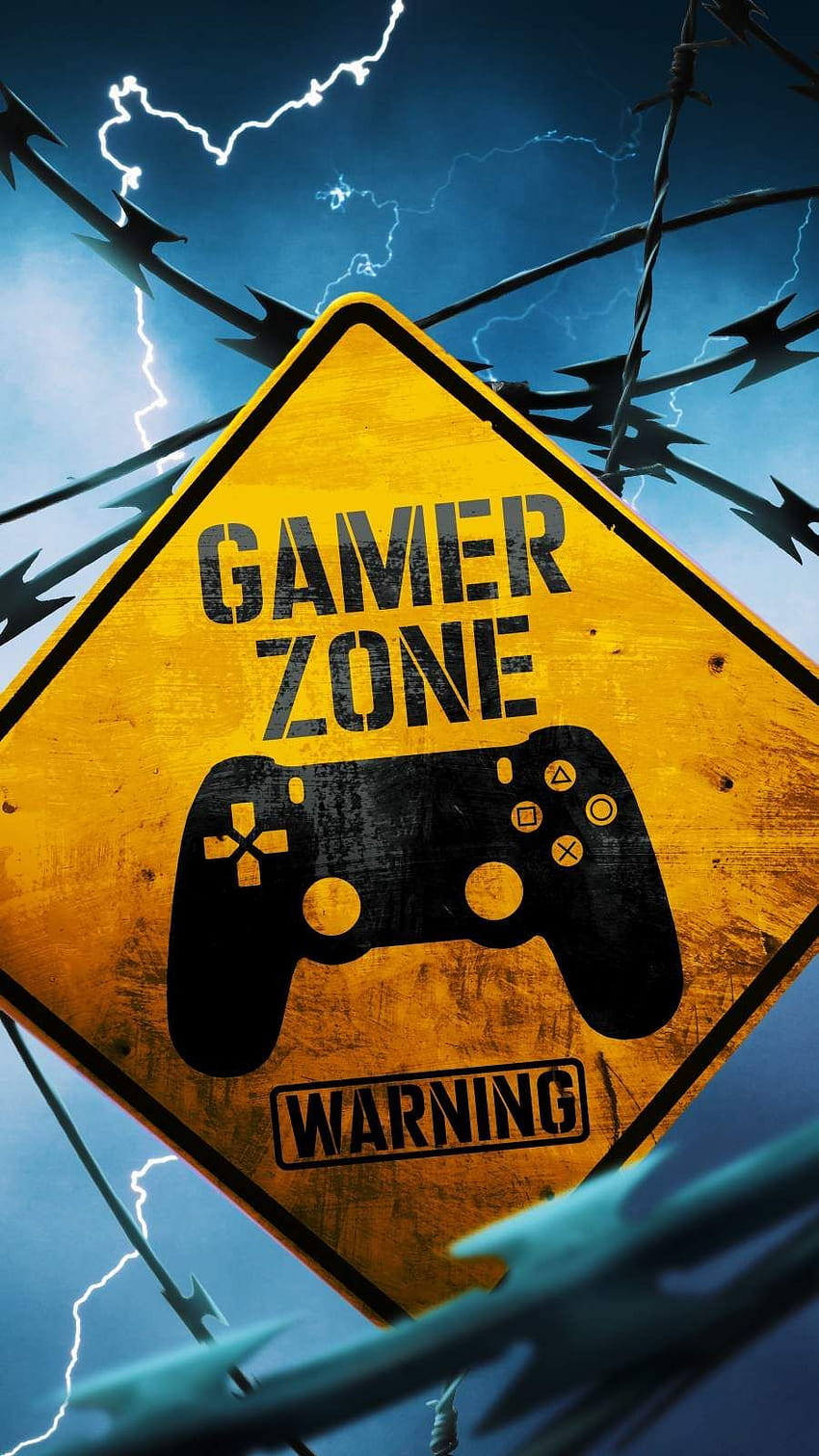 Gamer-Zonen-Warnung iPhone, Gaming-Zone HD-Handy-Hintergrundbild