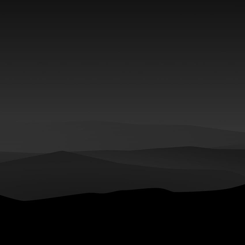 2048x2048 Noche oscura Montañas Minimalista Ipad Air, s y iPad minimalista fondo de pantalla del teléfono