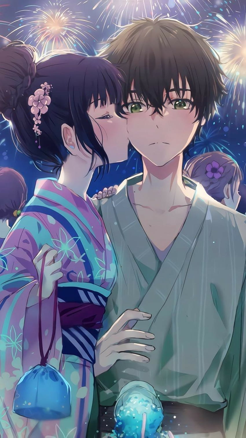 Kawaii items, beautiful romantic anime couple HD phone wallpaper