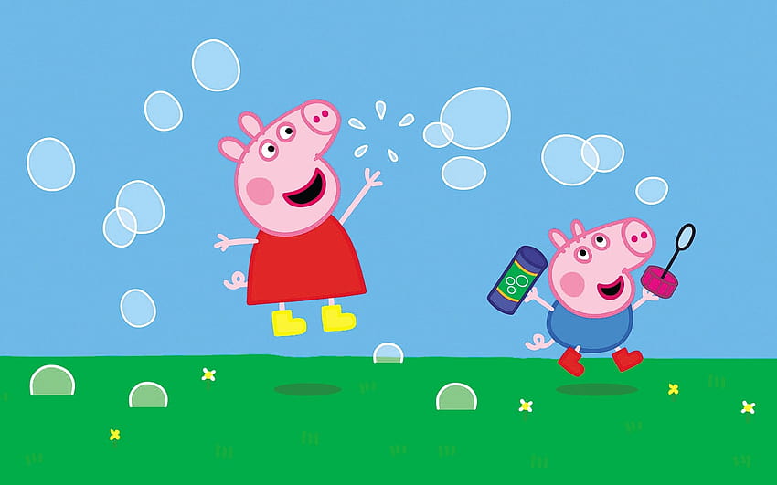 computador peppa pig papel de parede HD