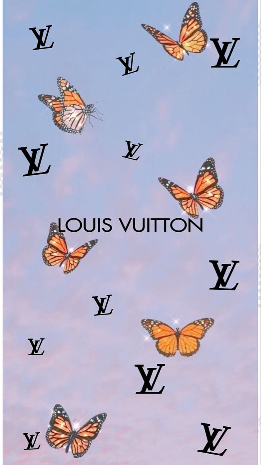 Aesthetic Louis Vuitton, butterfly louis vuitton HD phone wallpaper