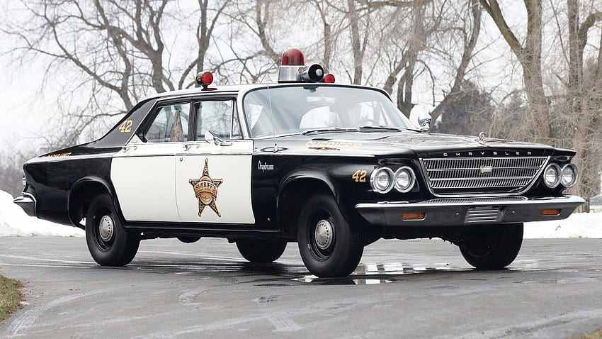 car, Police, Police Cars, Old Car, Chrysler, Sheriff, Road HD wallpaper