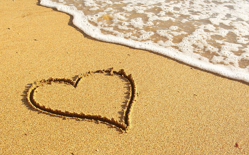 Beach Sand Heart Wallpaper