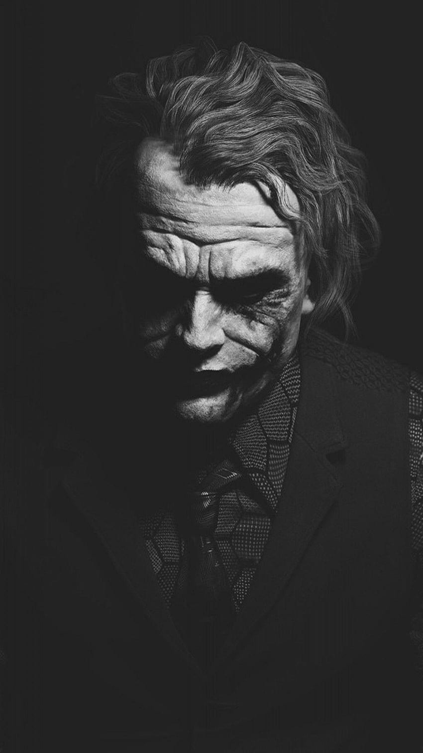 1080x1920 1080x1920 Heath Ledger Joker Monochrome Batman. Joker, batman joker HD phone wallpaper