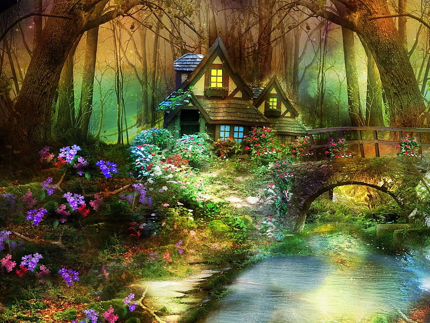 Fantasy House and Backgrounds, natural house HD wallpaper | Pxfuel
