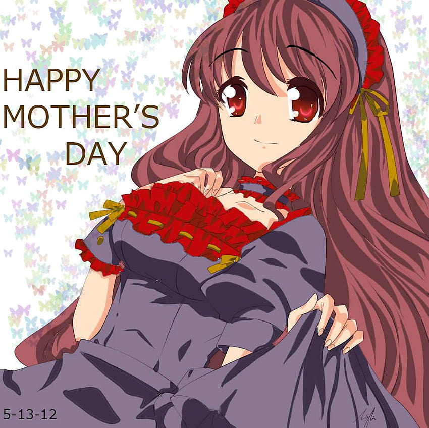 Happy mother day  Rainbow live Anime Mothers day drawings
