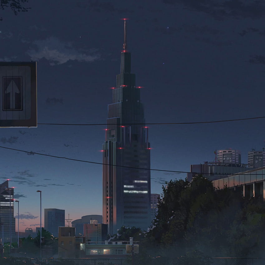 2048x2048 Kimi No Na Wa Anime City Ipad Air , Anime, kimi ni wa wa anime HD phone wallpaper