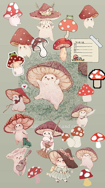 Lexica  A sad and cute mushroom anime style cartoon digital art  handmade