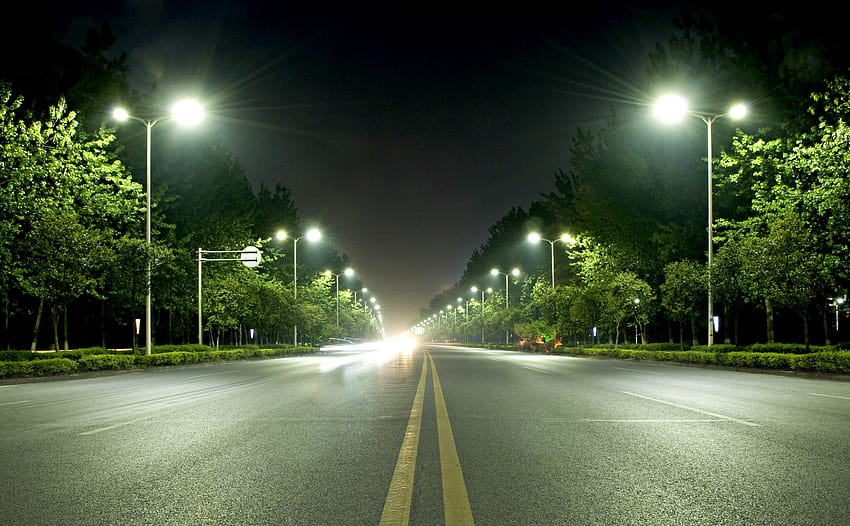 Światła drogowe i uliczne, latarnie uliczne Tapeta HD