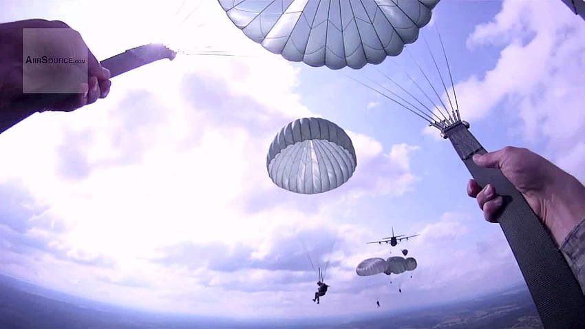Parachute Group, fantastic parachute HD wallpaper