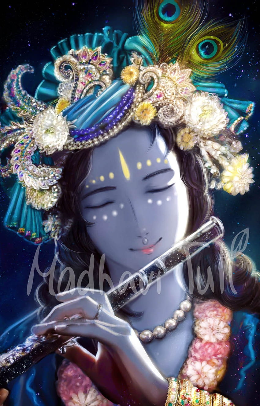 File Shri Krishna Radha Krishna Flute Play High HD phone wallpaper