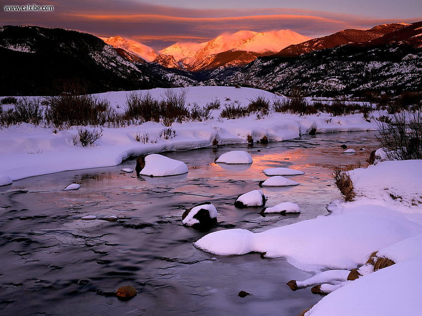 Colorado Sunset Winter Mountains, colorado winter mountains HD wallpaper
