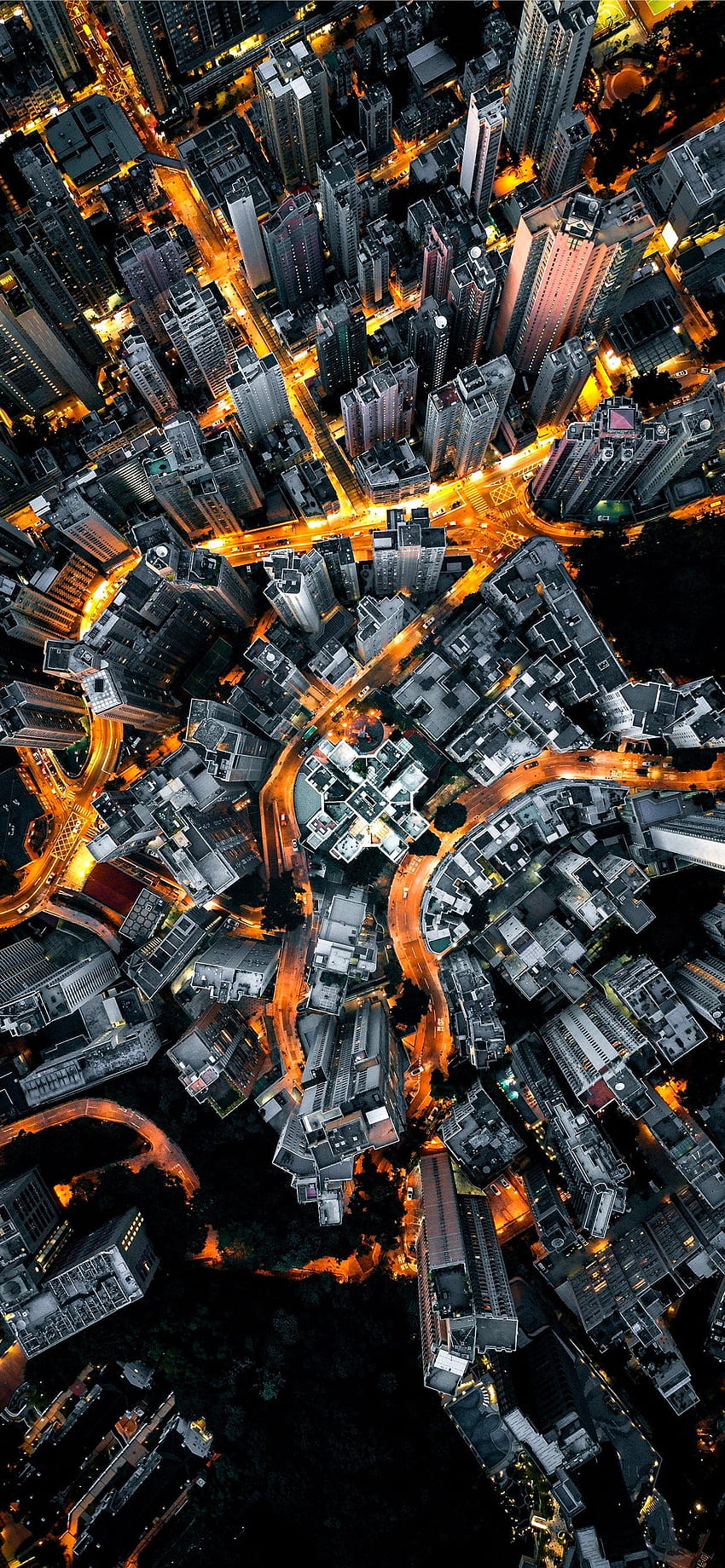 iPhone X şehrinin havadan görüntüsü, arial HD telefon duvar kağıdı