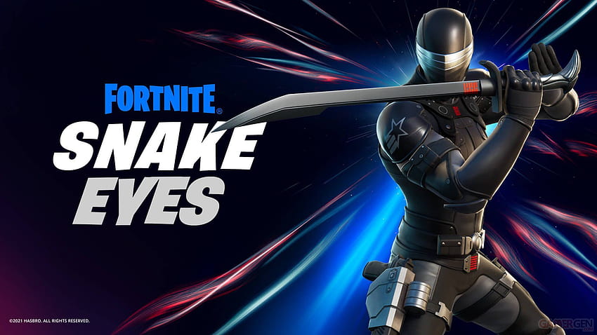 Fortnite : Snake Eyes de GI Joe entre à son tour en jeu avec une skin payante et une figurine exclusive HD wallpaper