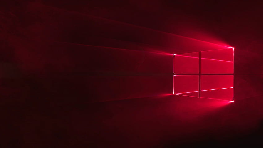 Czerwony Windows 10 Tapeta HD