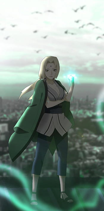 Download Smirking Tsunade Wallpaper | Wallpapers.com