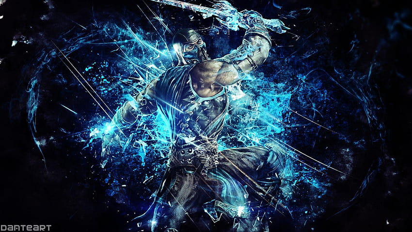 Original Mortal Kombat Scorpion & Sub Zero, blauer Skorpion HD-Hintergrundbild