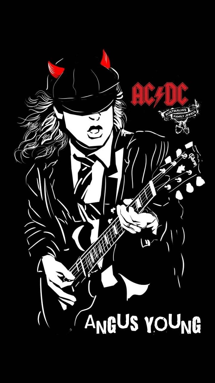 AC DC Angus Young, ACDC iPhone HD-Handy-Hintergrundbild
