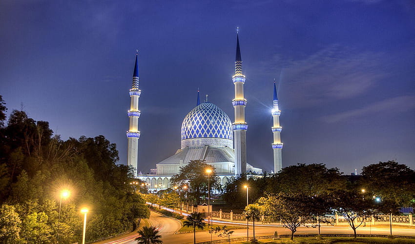 2 Mosquée Sultan Salahuddin Abdul Aziz, mosquée complète Fond d'écran HD