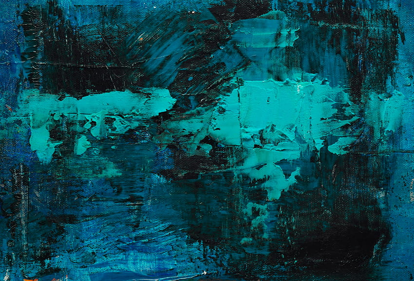 4744x3220 Ölfarbe, Leinwand, Pinselstriche, Blau, Schattierungen, moderne Kunst, abstrakte Hintergründe HD-Hintergrundbild