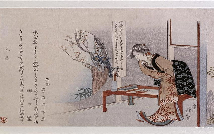 Hokusai Katsushika Ukiyo E Seni Jepang 1920x1080 ... Latar belakang, balok kayu Jepang Wallpaper HD