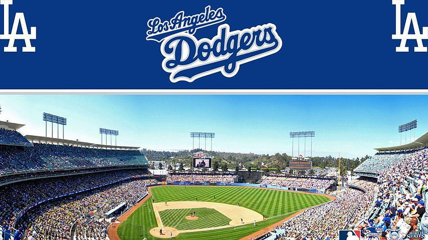 Los Angeles Dodgers Tiro largo del patio de recreo y el estadio Dodgers, estadio de los Dodgers fondo de pantalla