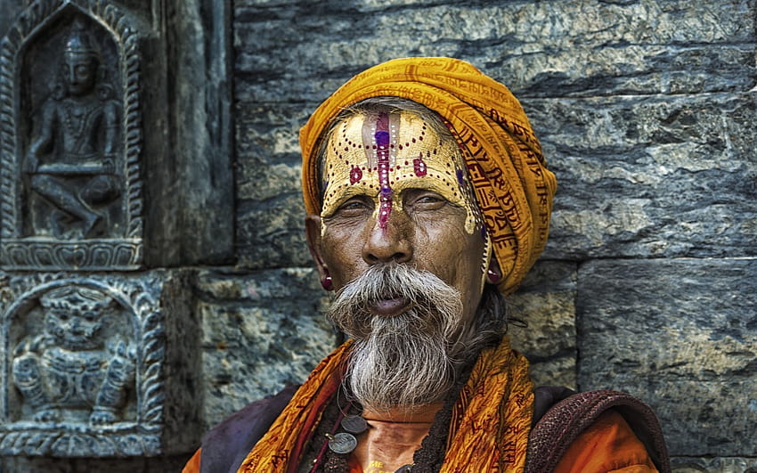 ascetic, male, yogi, india, sadhu HD wallpaper