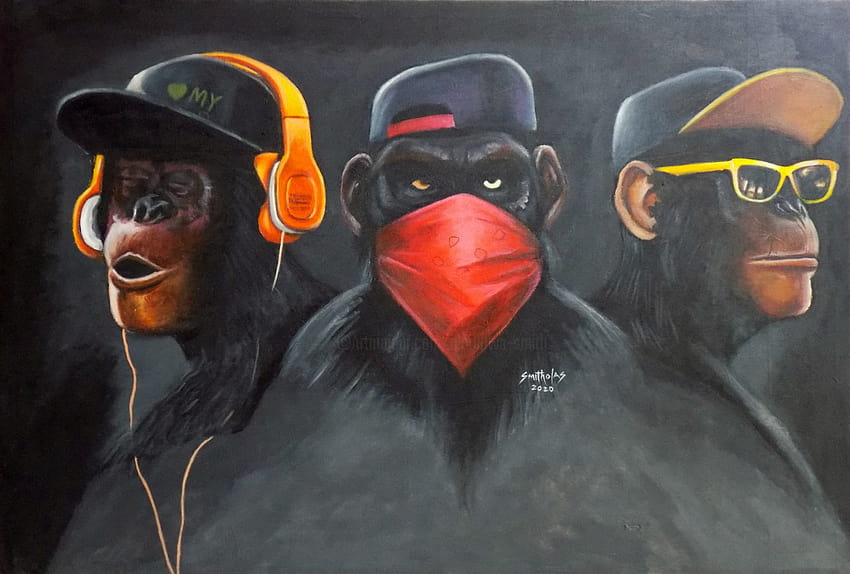 3 Wise Swag, monkey swag HD wallpaper
