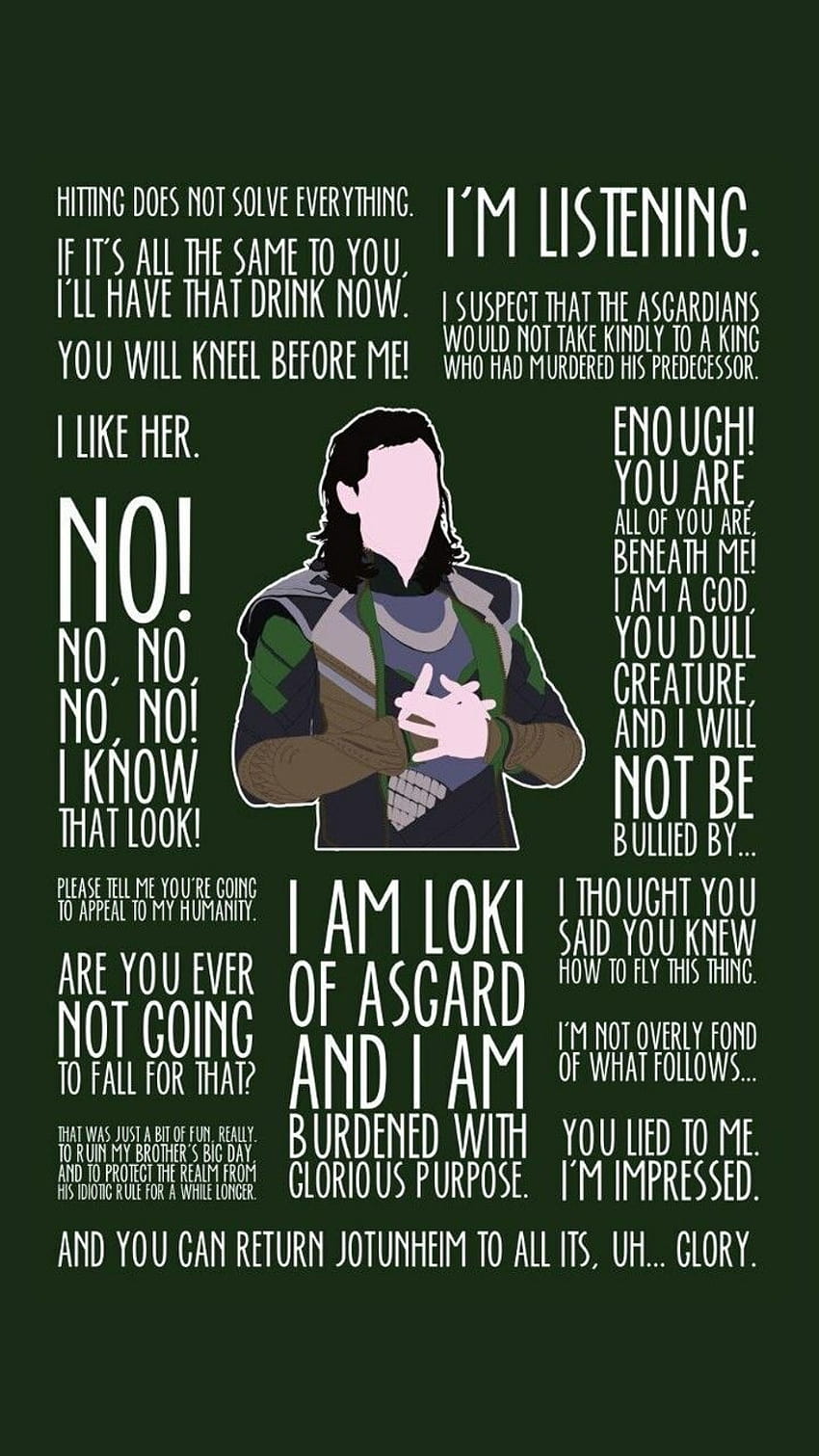 Loki Quotes, loki neon HD phone wallpaper