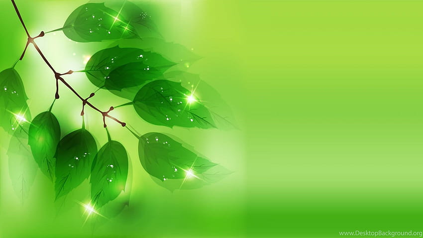 Green Leaves Vector 1920x1080 Backgrounds, yellow green leaves HD wallpaper