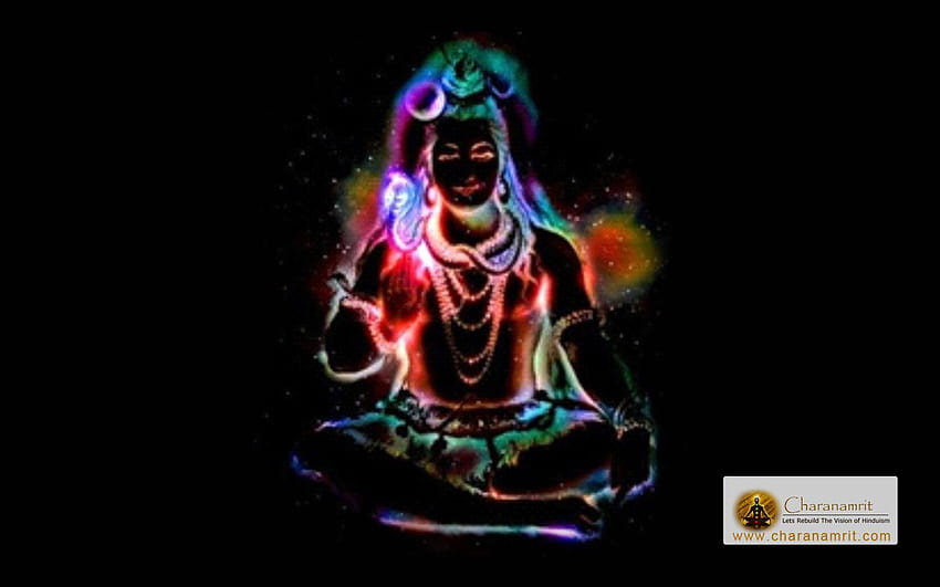 Lord Shiva 다채로운 조명 효과, 시바 신 3d HD 월페이퍼