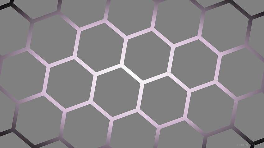 Grey Black Gradient Purple Hexagon White, purple hexagons HD wallpaper