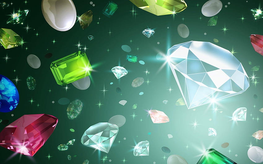 Colorful Diamond, gemstone HD wallpaper