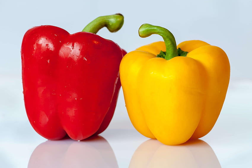 : bell peppers, capsicums, food, fresh, sweet peppers HD wallpaper
