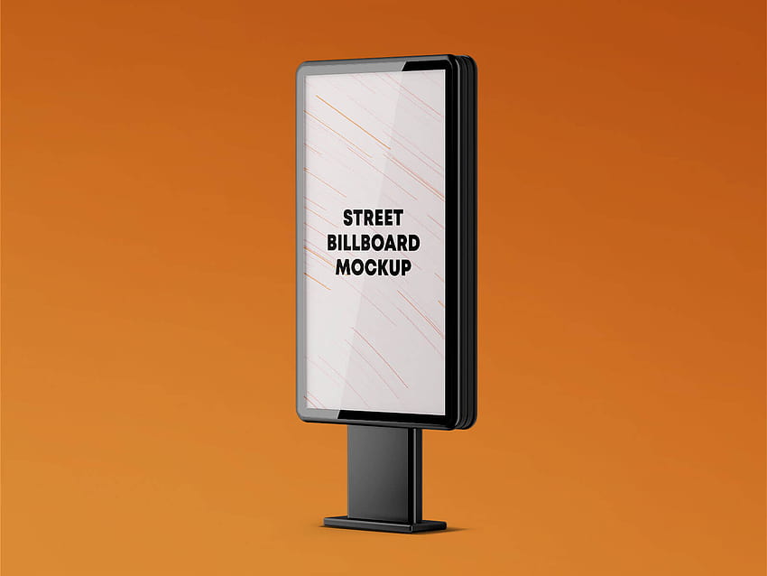 Street Billboard Mupi Mockup PSD-Set HD-Hintergrundbild