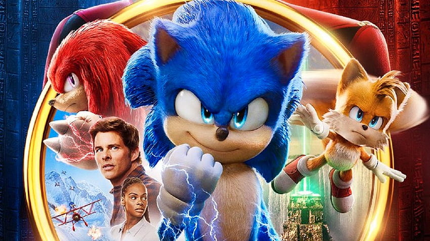 El póster de Sonic the Hedgehog 2 muestra el regreso del Dr. Robotnik y el debut de Tails & Knuckles, la película de Sonic the Hedgehog 2 en 2022 fondo de pantalla