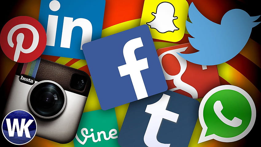 Red social, icono de las redes sociales fondo de pantalla
