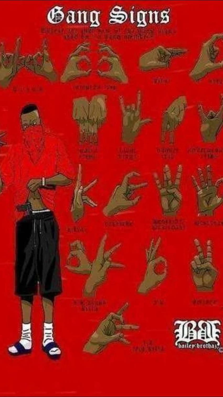 Znaki ręczne gangów autorstwa communitys2cent, znaki gangów Tapeta na telefon HD