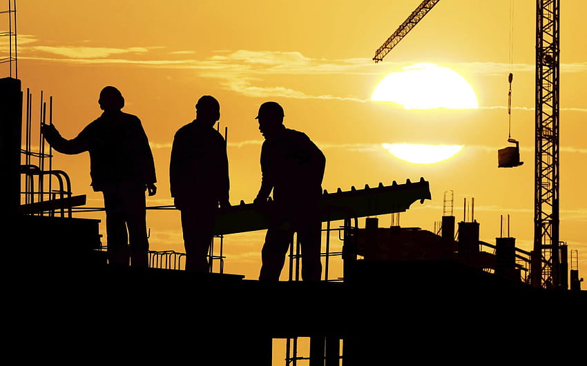Civil Engineering in – 06 of 10 – Construction Workers Silhouette HD wallpaper
