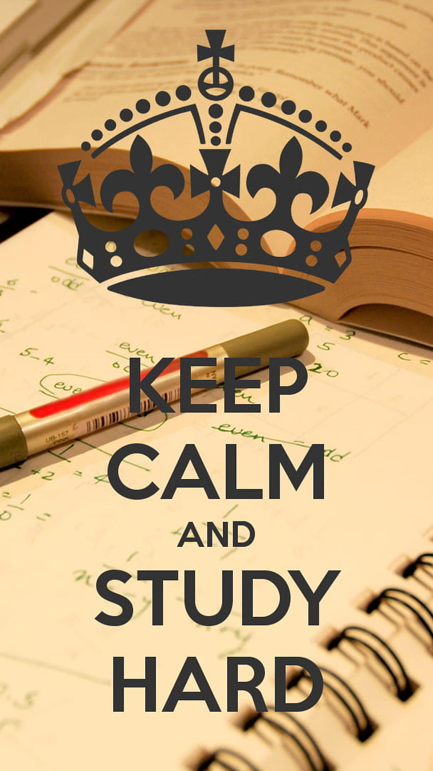 rester calme et étudier dur texte, livres, Keep Calm and..., quote • For You For & Mobile, livre d'étude Fond d'écran de téléphone HD