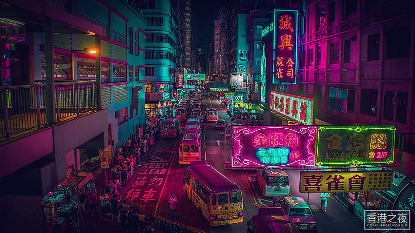 Tokyo violet, cyberpunk tokyo Fond d'écran HD