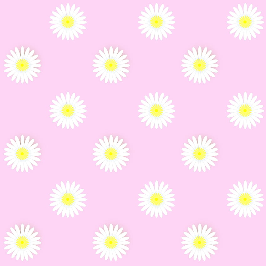 Premium Vector  Cute delicate pink pastel daisy pattern seamless