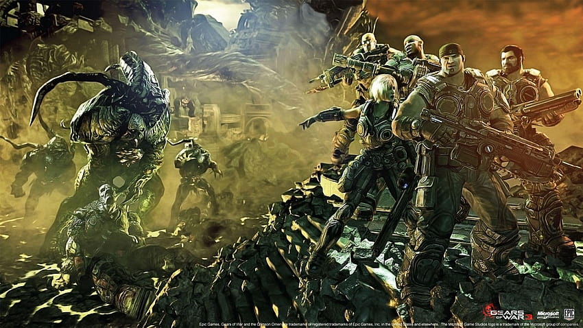 1920x1080 gears of war, characters, soldiers HD wallpaper