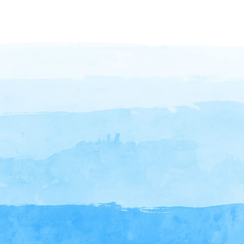 Sfondi acquerello Ombre blu, acquerello blu Sfondo del telefono HD
