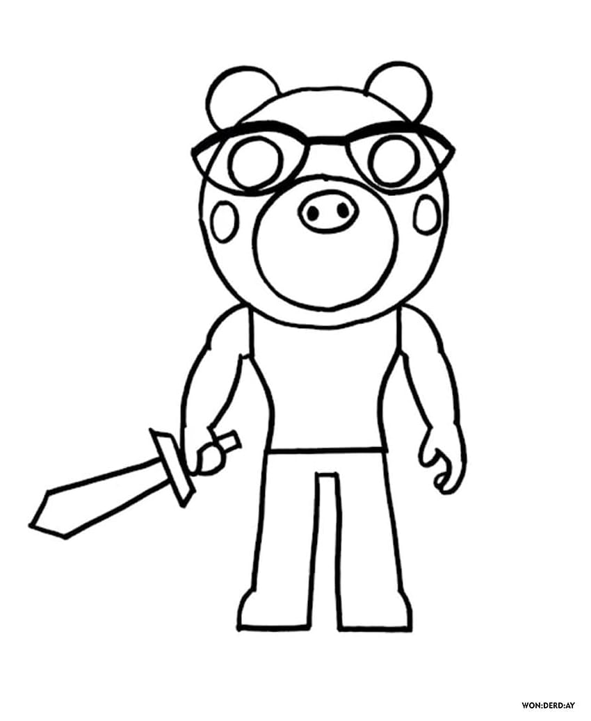 Coloring Page Roblox. Piggy, Noob and others. Print for, piggy roblox pony piggy 2 HD phone wallpaper