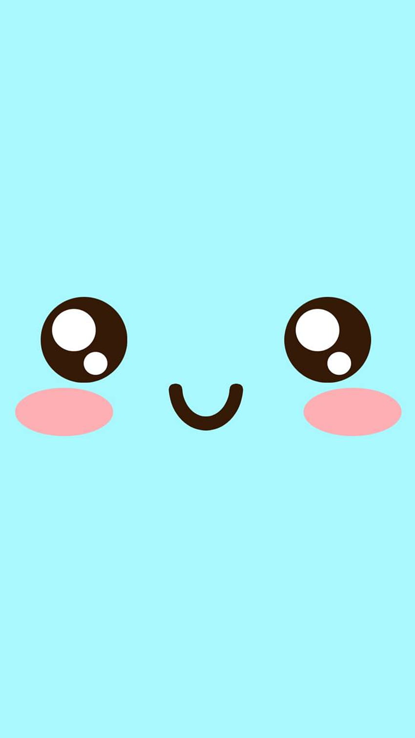 Kawaii słodkie twarze, słodkie niebieskie kawaii Tapeta na telefon HD